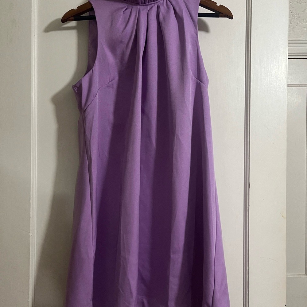 Chic Lavender Sleeveless Mini Dress NWT.